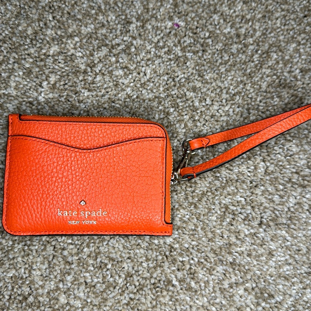 Kate spade leather wristlet wallet